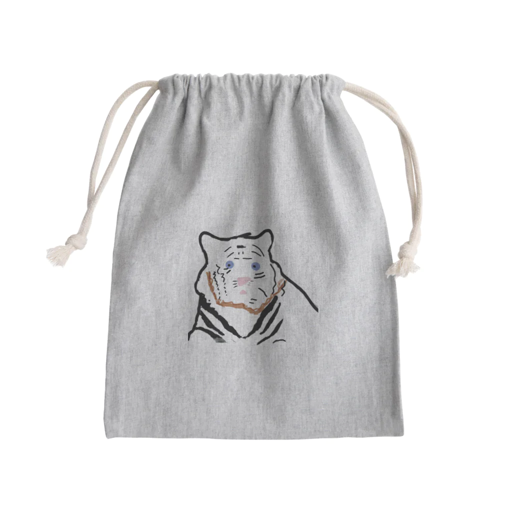 kuroppyiのホワイトタイガー Mini Drawstring Bag