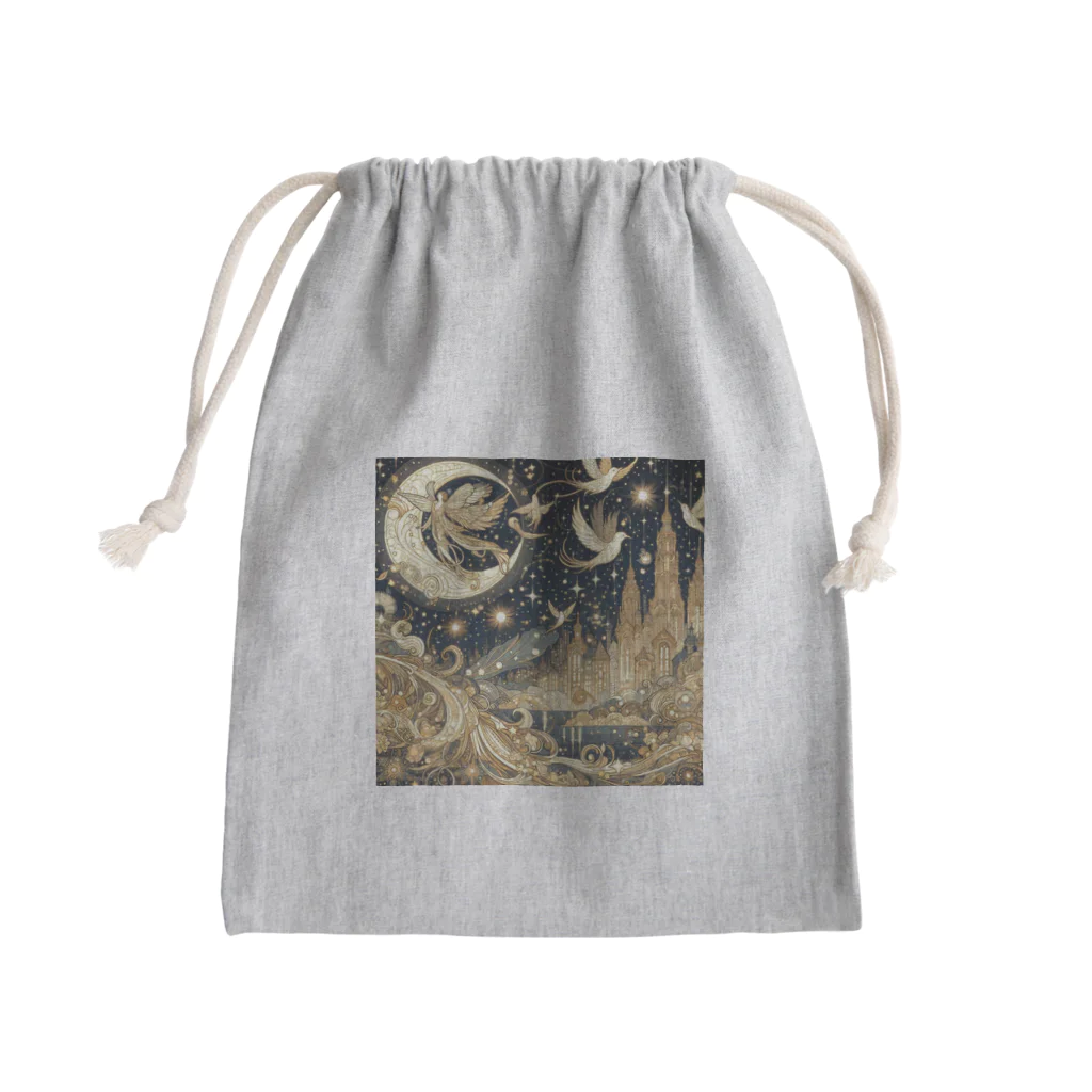 nico251の光り輝く金色の夜 Mini Drawstring Bag