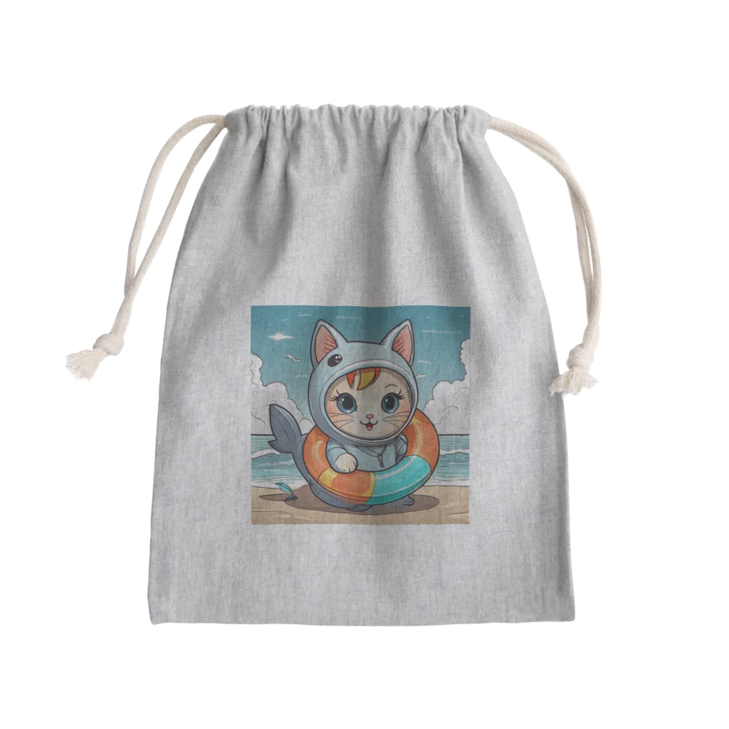 癒しの部屋🐾໒꒱の着ぐるみCat★ Mini Drawstring Bag