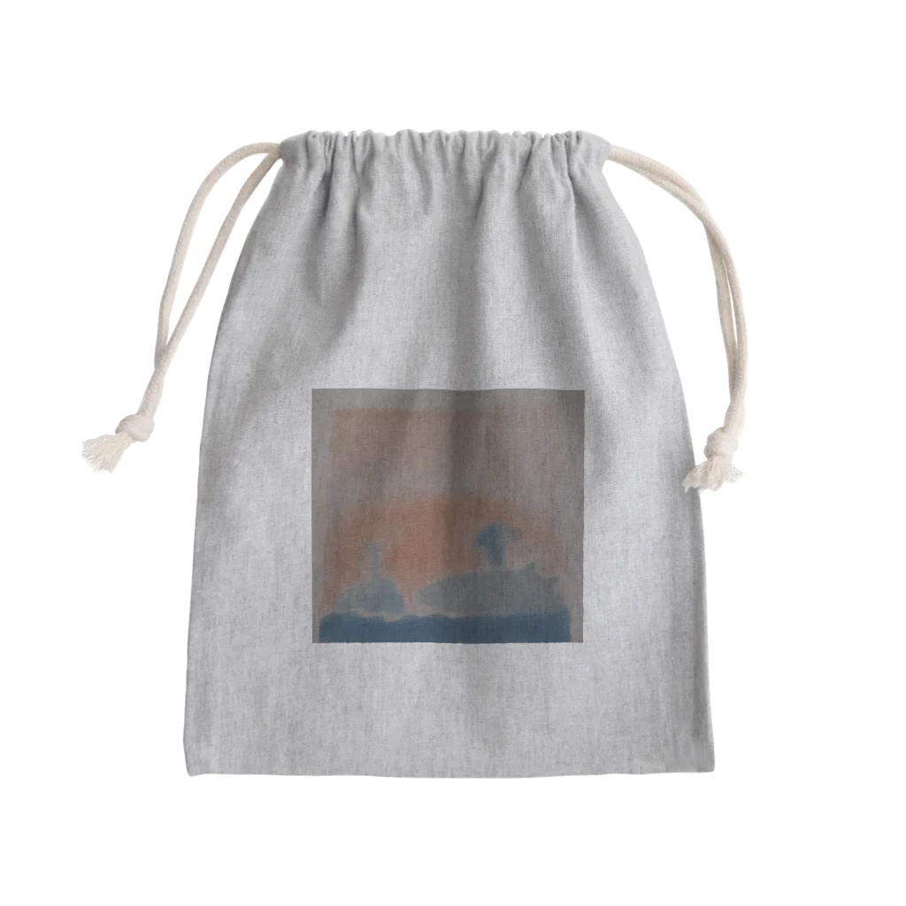 わくわく海の雑貨屋のやさしいクジラの親子 Mini Drawstring Bag