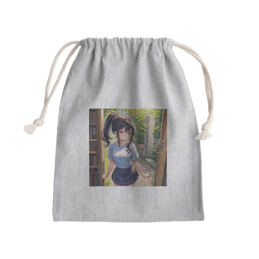 可愛嘘(かわうそ)くんの領域の田舎のJK Mini Drawstring Bag