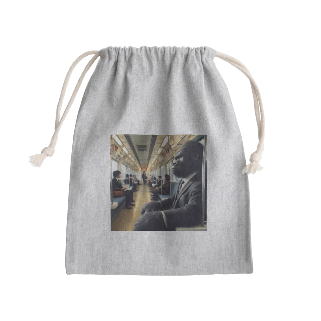 namidamakiの通勤ゴリラ Mini Drawstring Bag