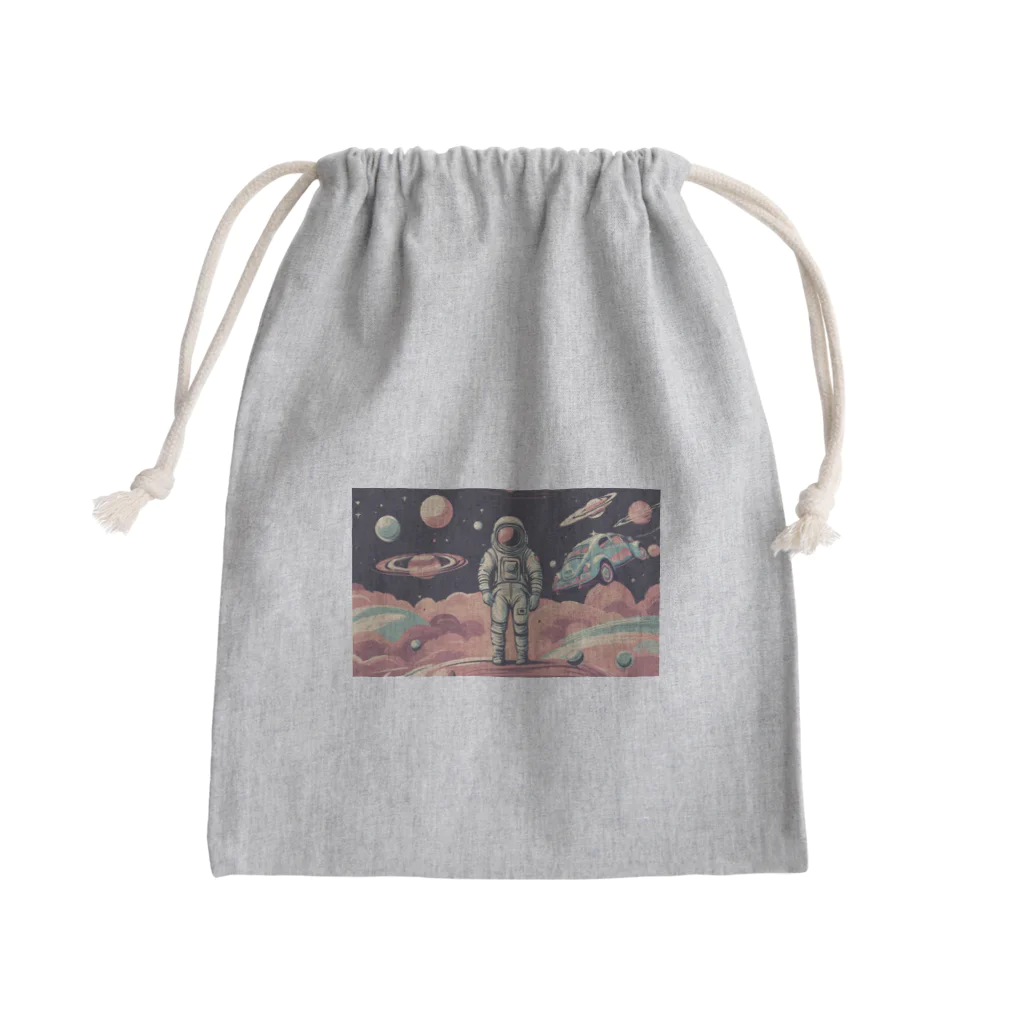 JoyfulMomentsCraftsのビートルくん未知との遭遇 ー Beetle's Encounter with the Unknown ー Mini Drawstring Bag