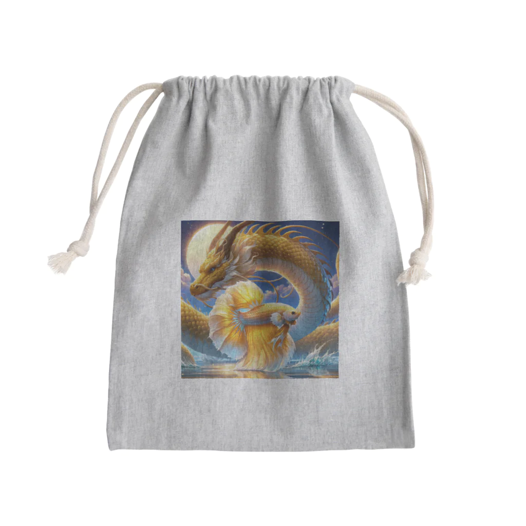 くちベタのベタと金龍 Mini Drawstring Bag