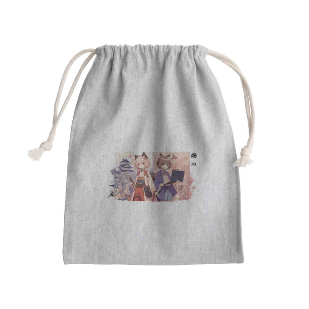 HiroLink's Shopのことわざ物語：鶴の一声 Mini Drawstring Bag