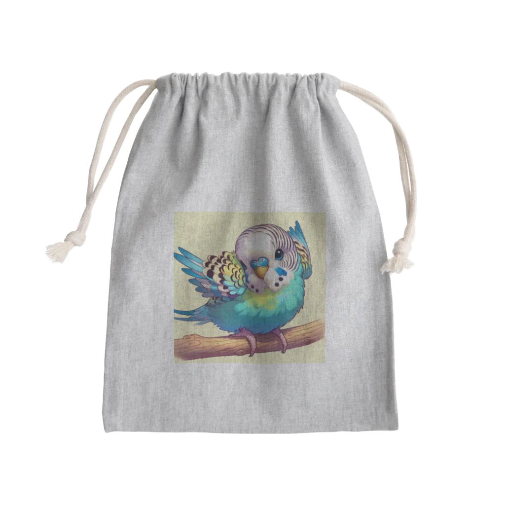 Leicafeの可愛いセキセイインコのグッズ Mini Drawstring Bag