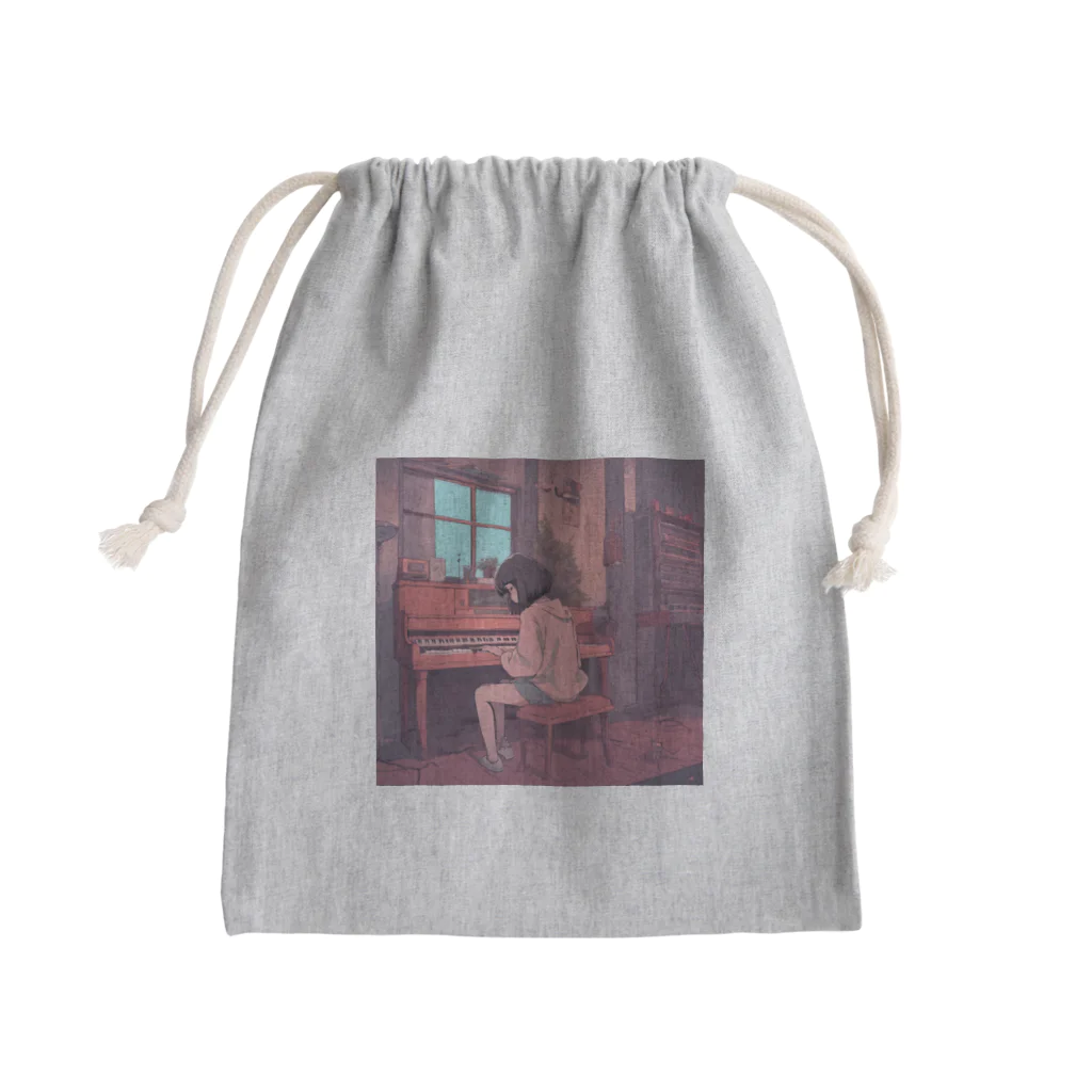 RyouikitenkaiのLOFI Lonely girl Mini Drawstring Bag