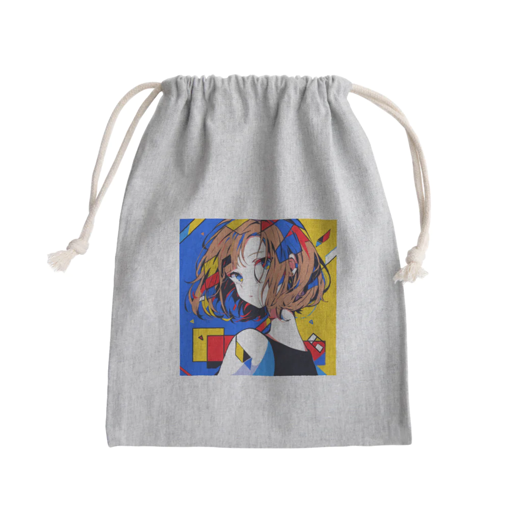 みっきりのお店の女性 3 【デ・ステイル】 Mini Drawstring Bag