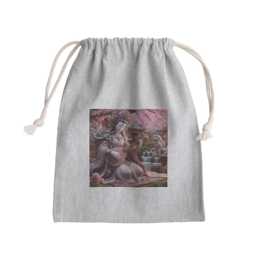 うりこみ屋の芸能の女神弁財天さま Mini Drawstring Bag