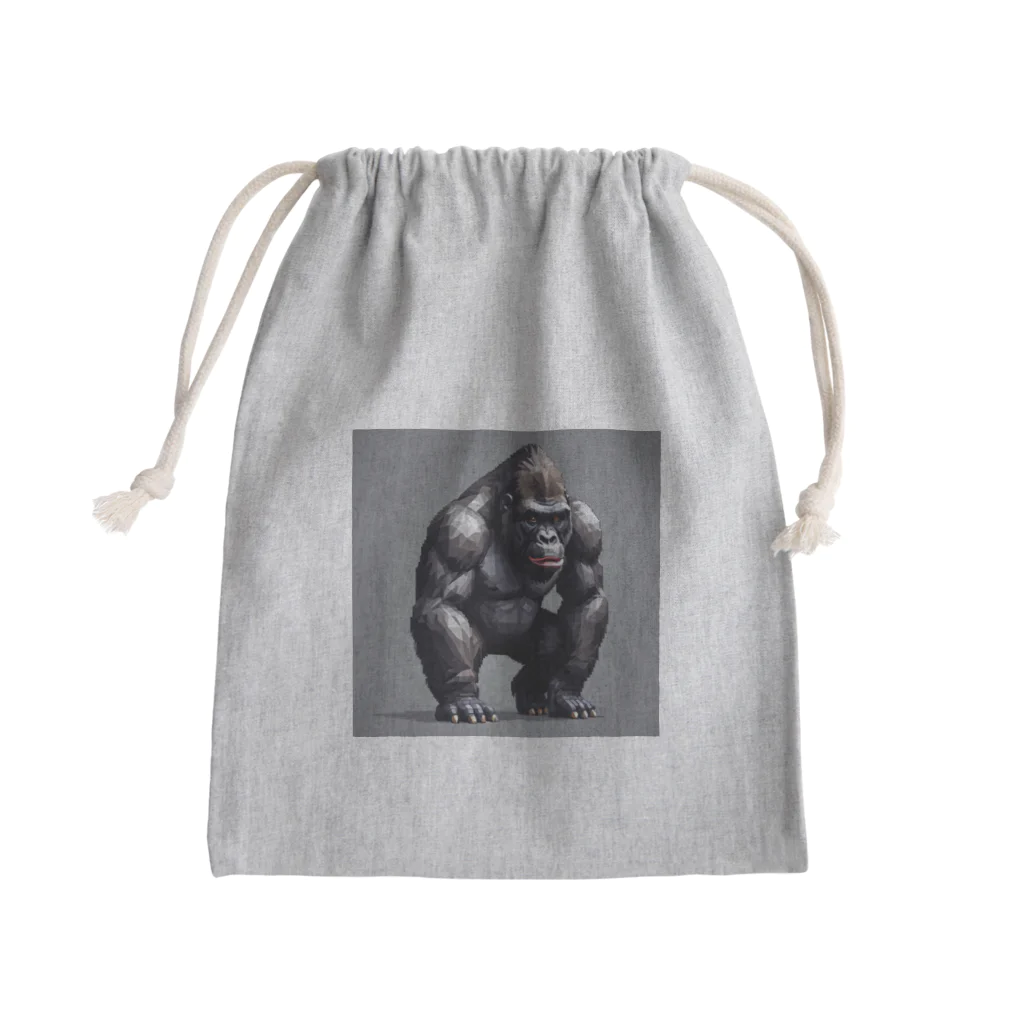 himajinseijin01のピクセルアート THE・ゴリラ Mini Drawstring Bag