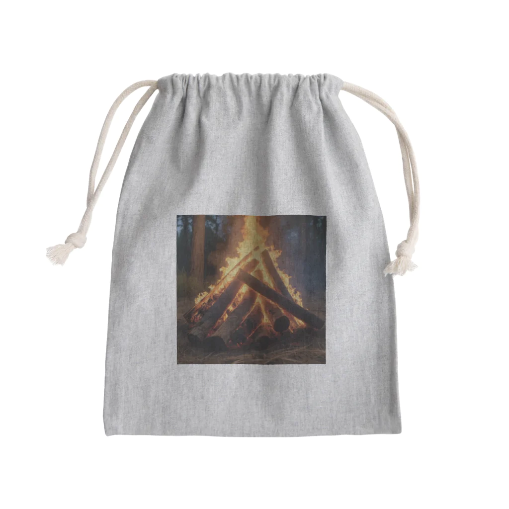 satoshi07の焚火 Mini Drawstring Bag