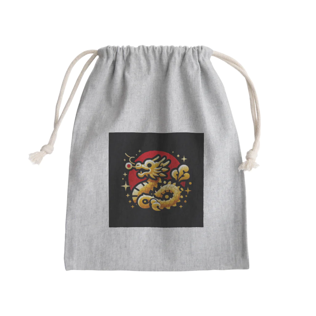 幸福龍神の幸運を呼ぶ金龍ちゃん🐉 Mini Drawstring Bag