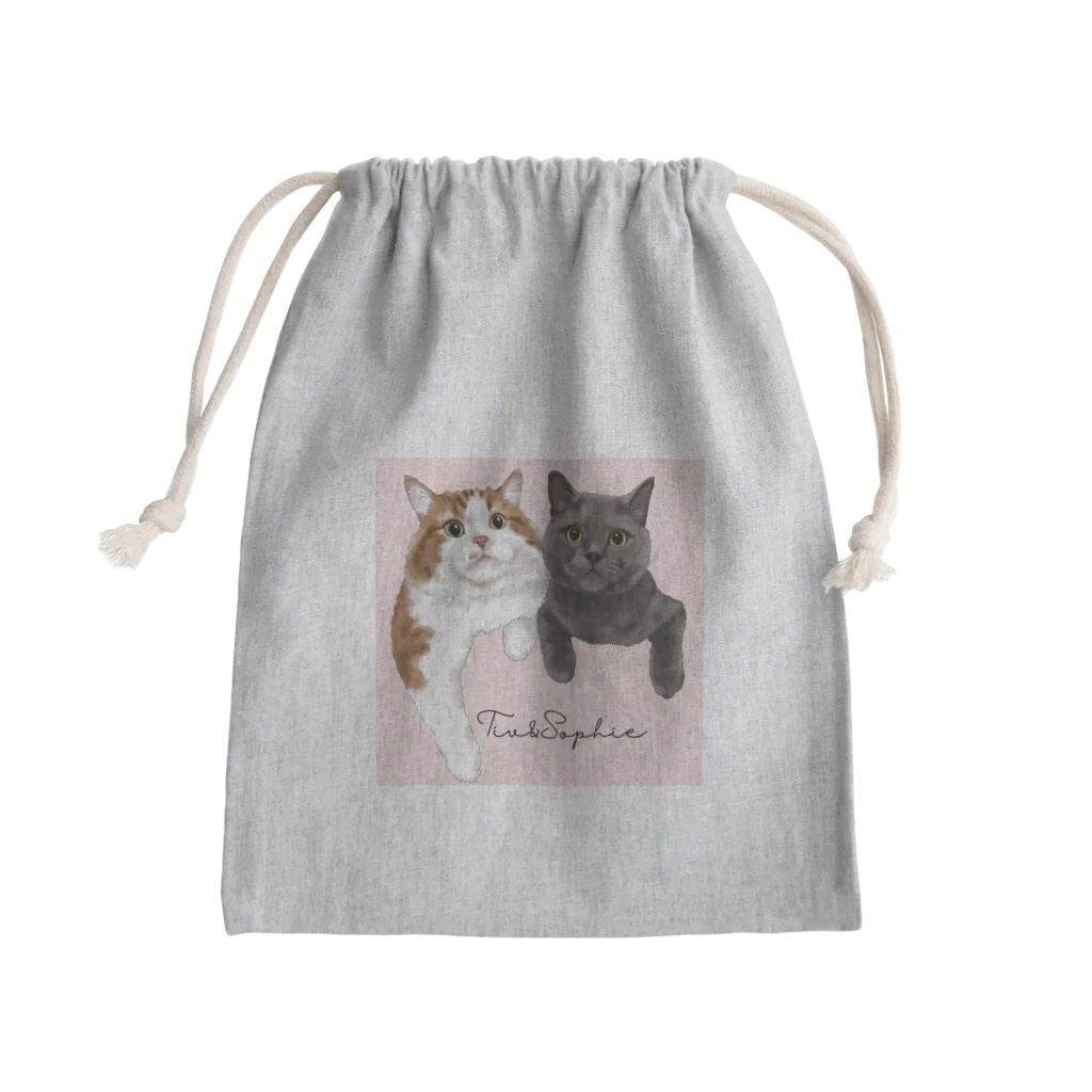 みきぞーん｜保護猫 ミッキー画伯と肉球とおともだちのsophie tiv Mini Drawstring Bag