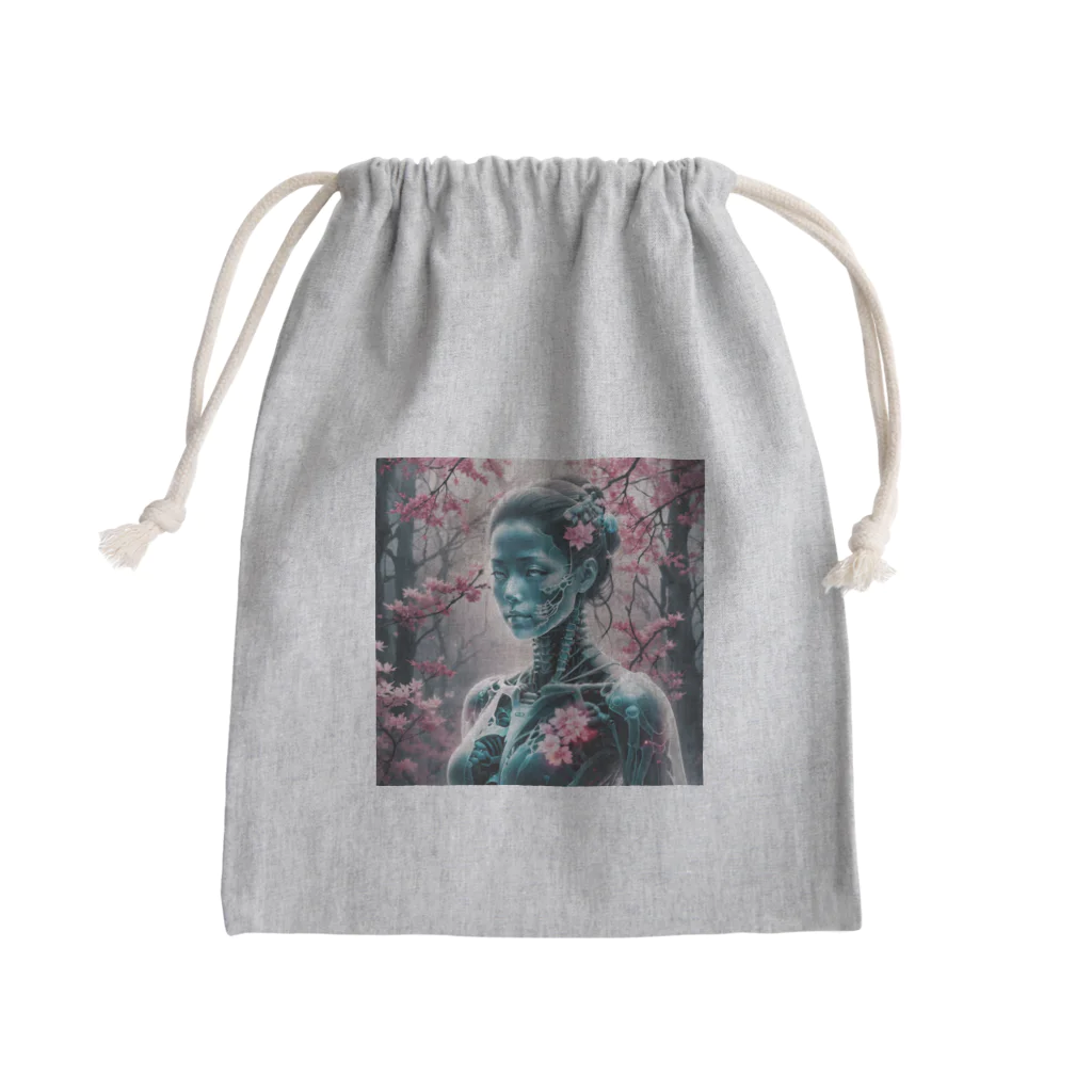 AI妖怪大図鑑のレントゲン妖怪　X女（ばつおんな） Mini Drawstring Bag