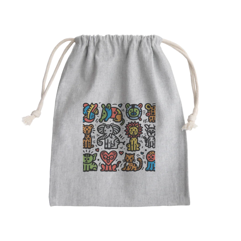 rightOneのアートタイム Mini Drawstring Bag