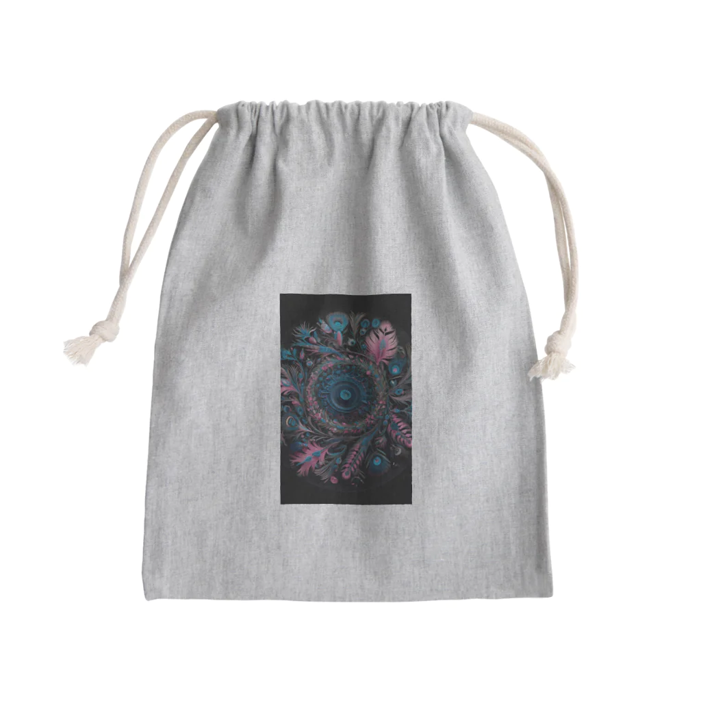 癒し屋（iyashiya）のMeditation flowers Mini Drawstring Bag