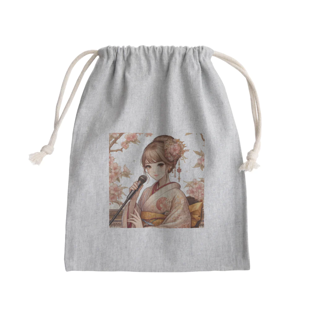 かるるんショップの桜と新人歌手と　 Mini Drawstring Bag