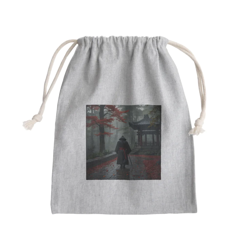 中村マコトの雨の中の侍2 Mini Drawstring Bag