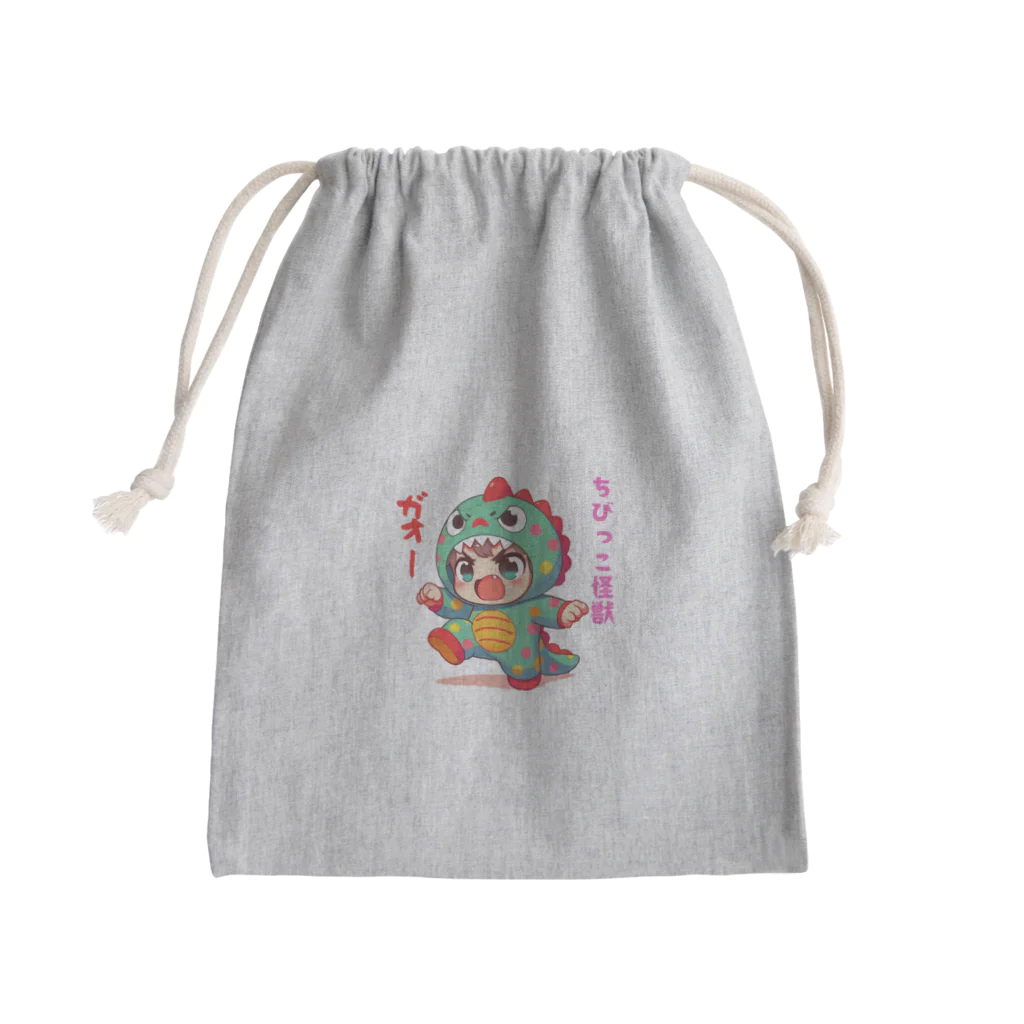 snow-birdのちびっこ怪獣 Mini Drawstring Bag