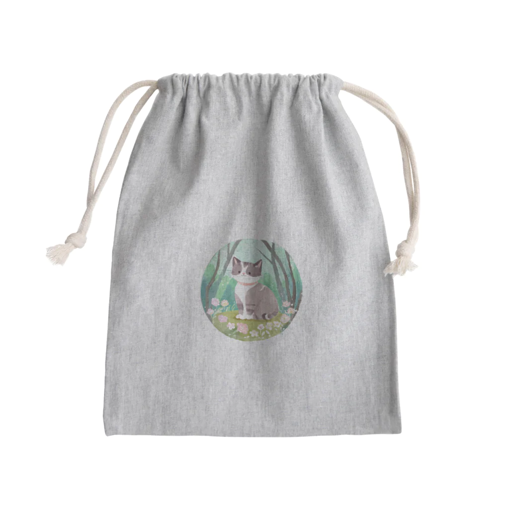 TMRの水彩猫 Mini Drawstring Bag