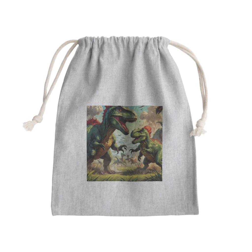 OTIRUBUTUBUTUの恐竜せんそう Mini Drawstring Bag