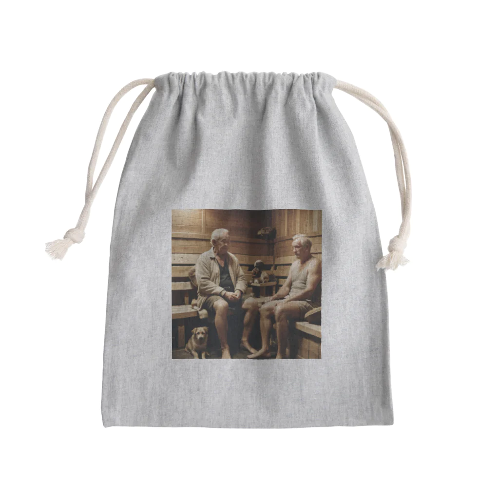 A.の散歩中のサウナー　 Mini Drawstring Bag