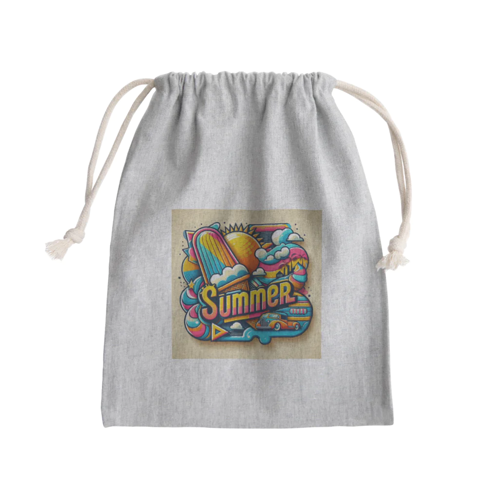 まんまるちゃんのサマー▪ノスタルジア Mini Drawstring Bag