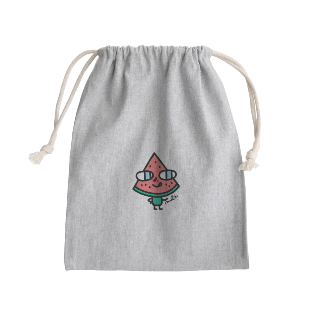 みきのこのお店のすいかちゃん🍉いっぱい Mini Drawstring Bag