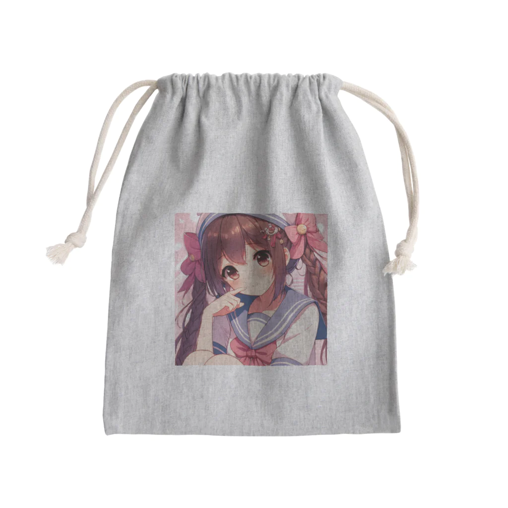 aaammmamのツインテール　おさげ　セーラー服　おんなのこ Mini Drawstring Bag