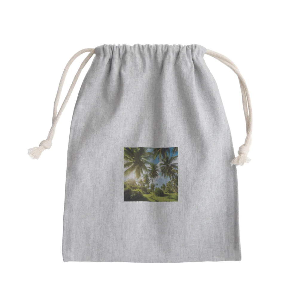 小﨑玲果のココナッツツリーTシャツ Mini Drawstring Bag