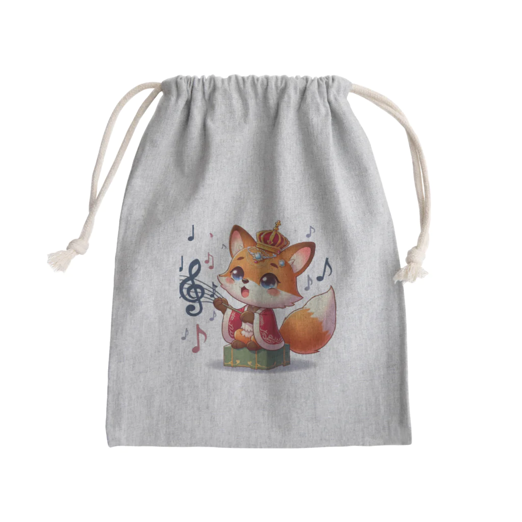 桃の花の歌うキツネの王子さま Mini Drawstring Bag