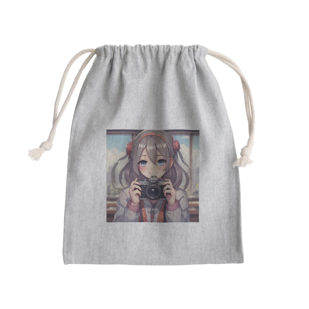 Happy_Sunny_Daysのカメラ女子 Mini Drawstring Bag