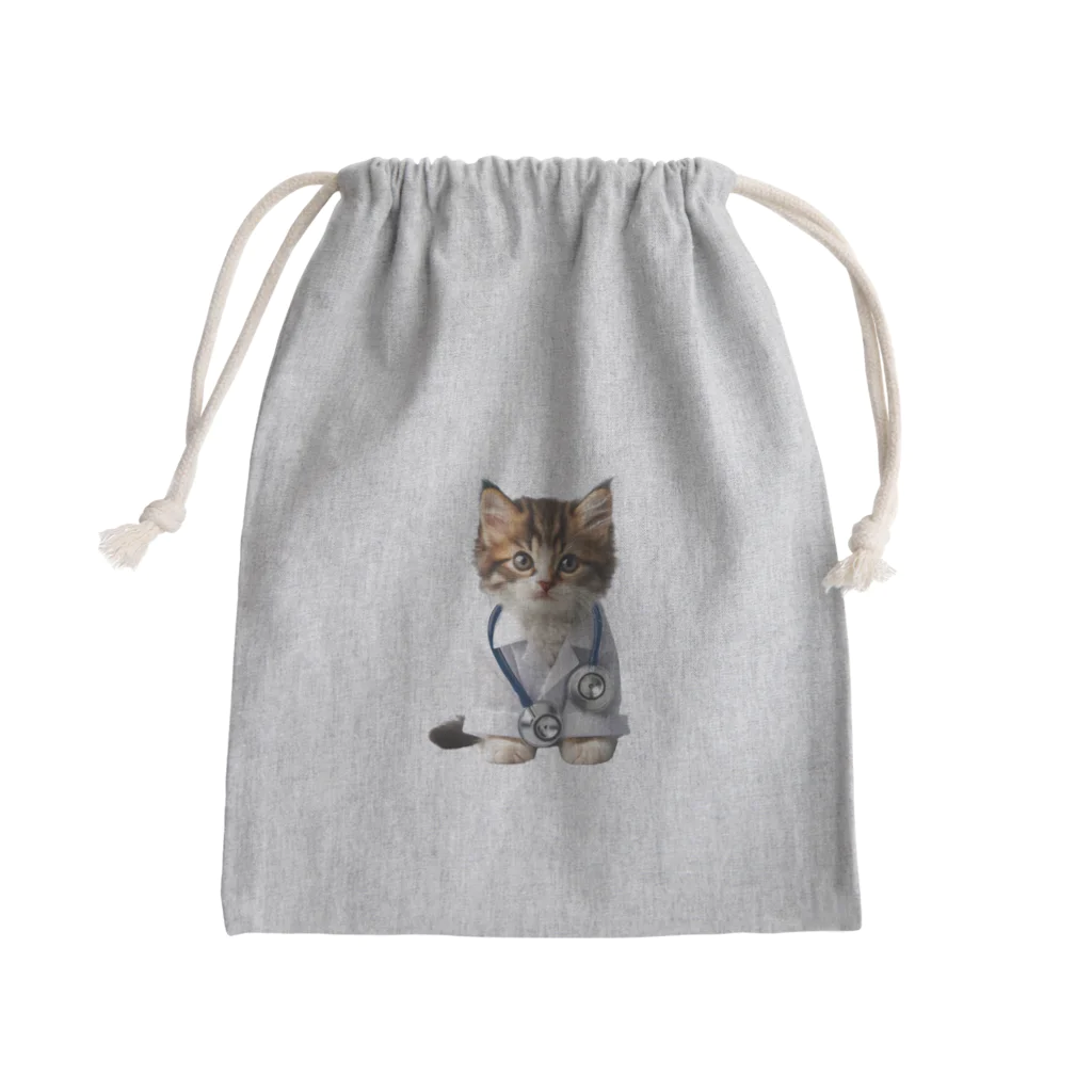 ネコネコ笑店 -Cat Goods Store-のDrねこ丸No1 Mini Drawstring Bag