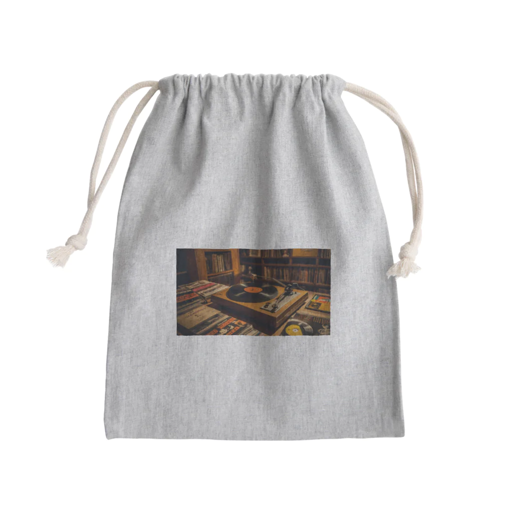 Lofi LoungeのVintage Record Mini Drawstring Bag