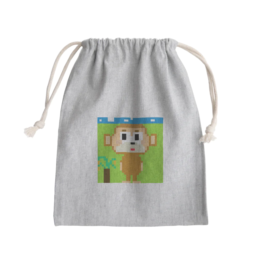 AT14のドット絵お猿さん Mini Drawstring Bag