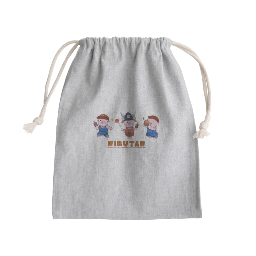 にぶたんオリジナルショップのさんびきのにぶたん Mini Drawstring Bag