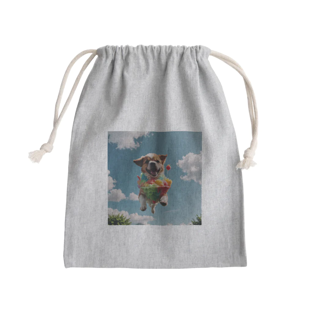 pezupezuの空飛ぶワンダフル犬 Mini Drawstring Bag