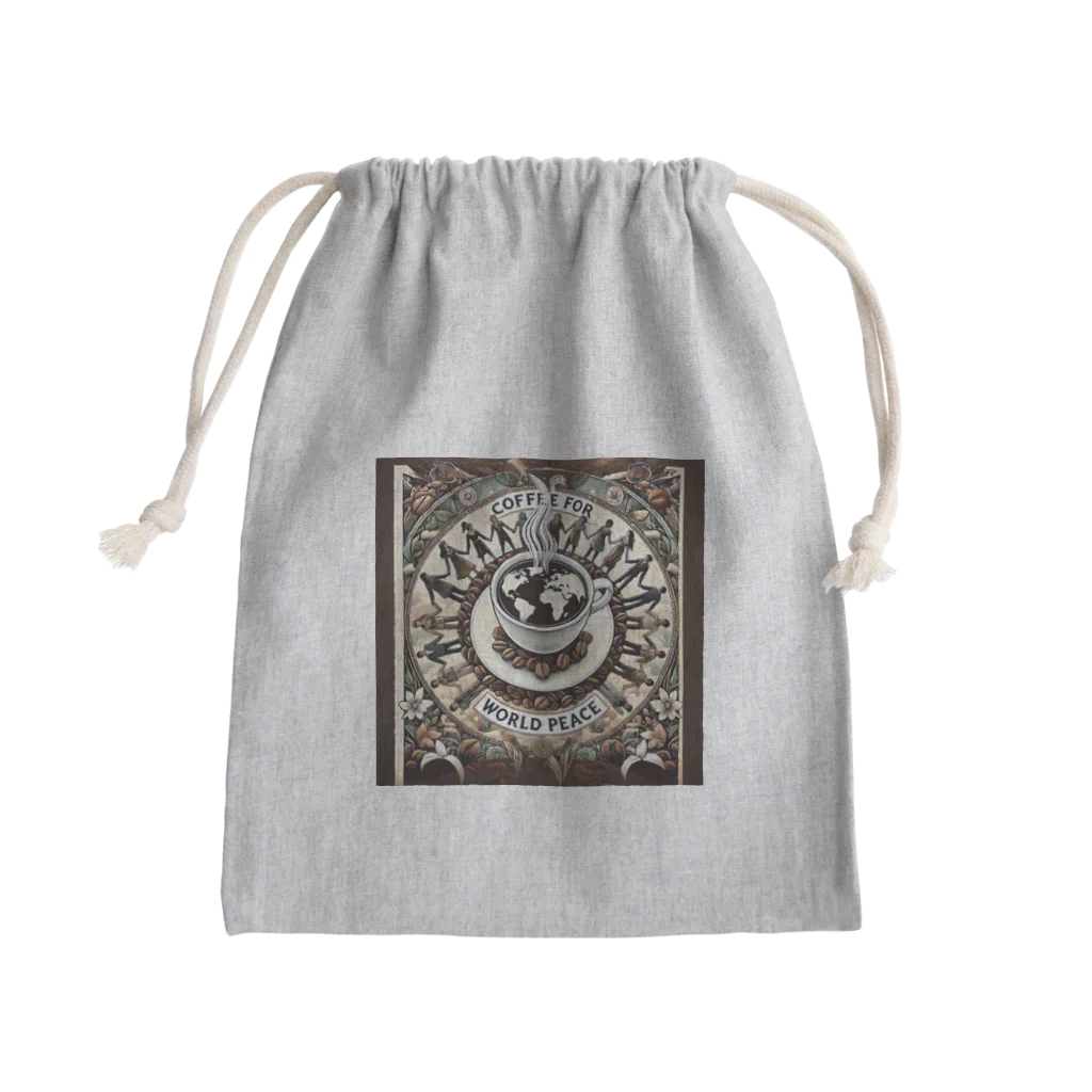 BIMAMECOFFEEのコーヒーで世界に平和を Mini Drawstring Bag