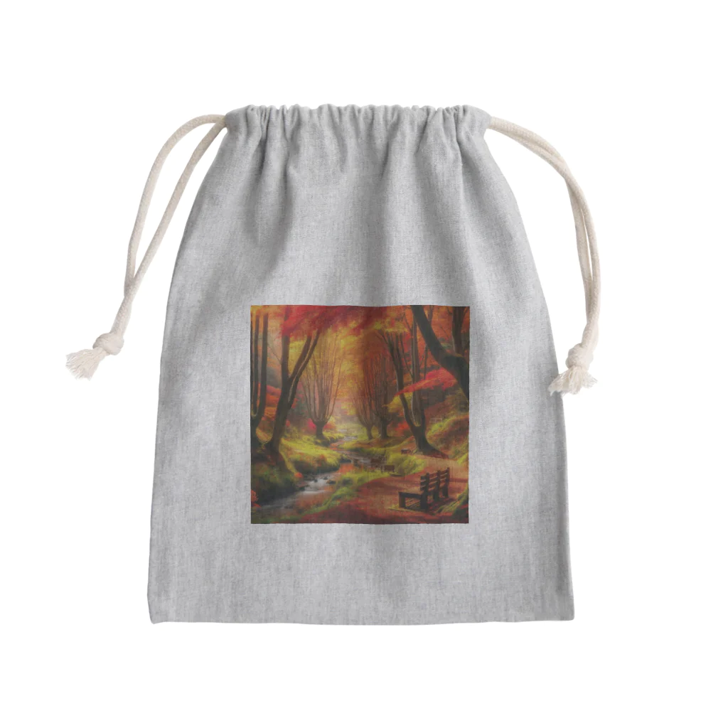 Rパンダ屋の「秋風景グッズ」 Mini Drawstring Bag