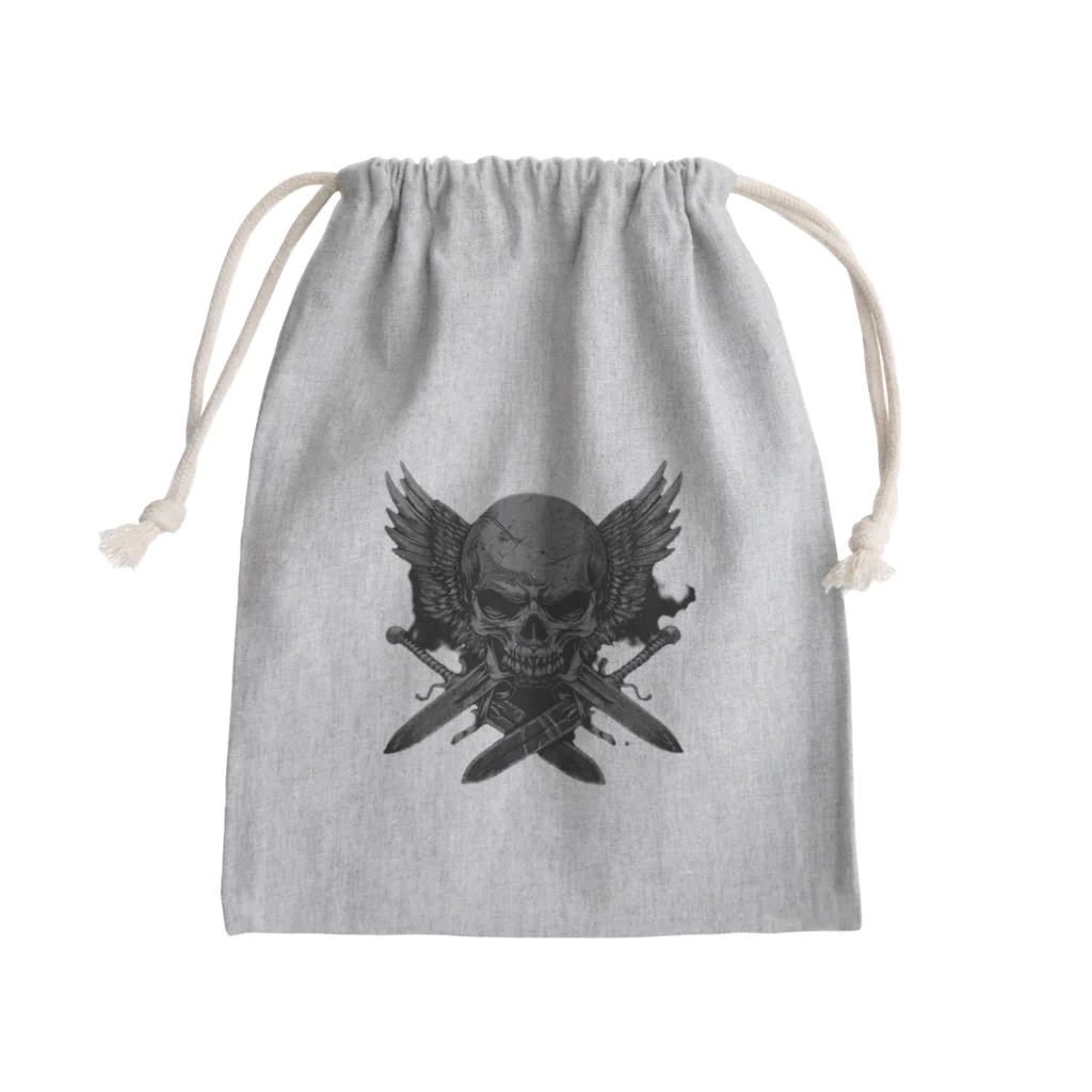 ヘリックスのお店のドクロ切り抜き Mini Drawstring Bag