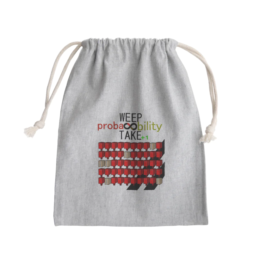 HADAKAGEKKO(WEEP＆TAKE)のWEEP＆TAKE probability Mini Drawstring Bag