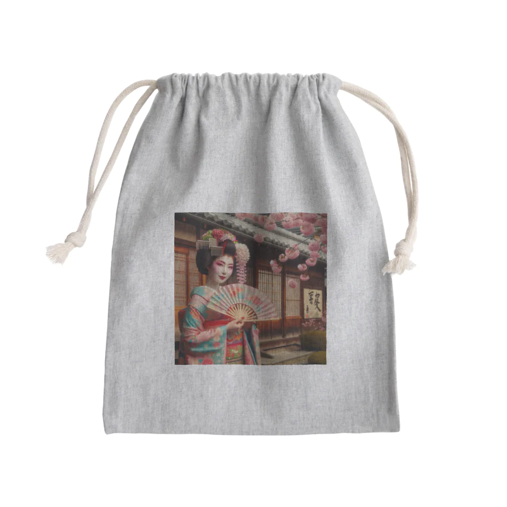 夜兎の花魁 Mini Drawstring Bag