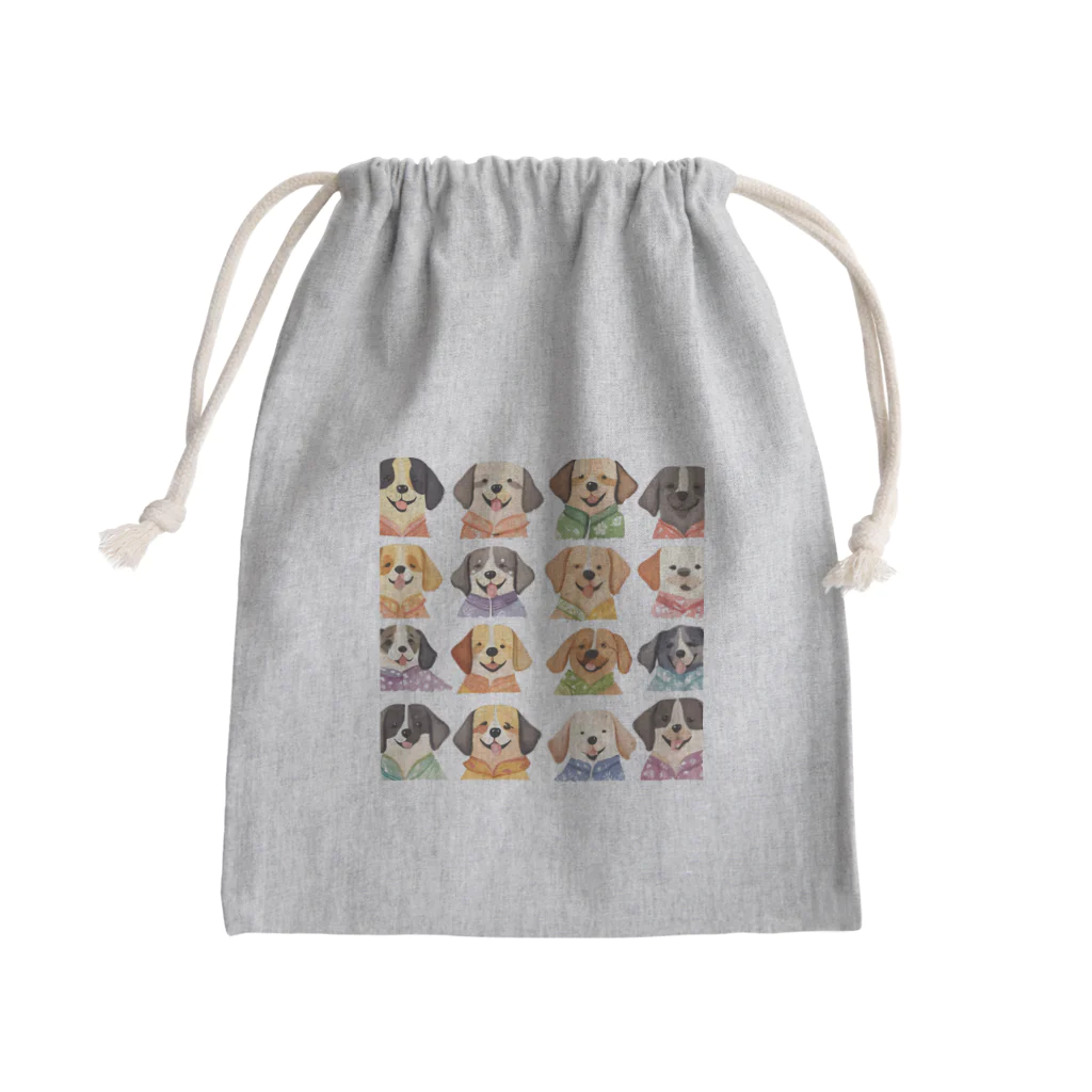 ハワイライフのアロハシャツ犬 Mini Drawstring Bag