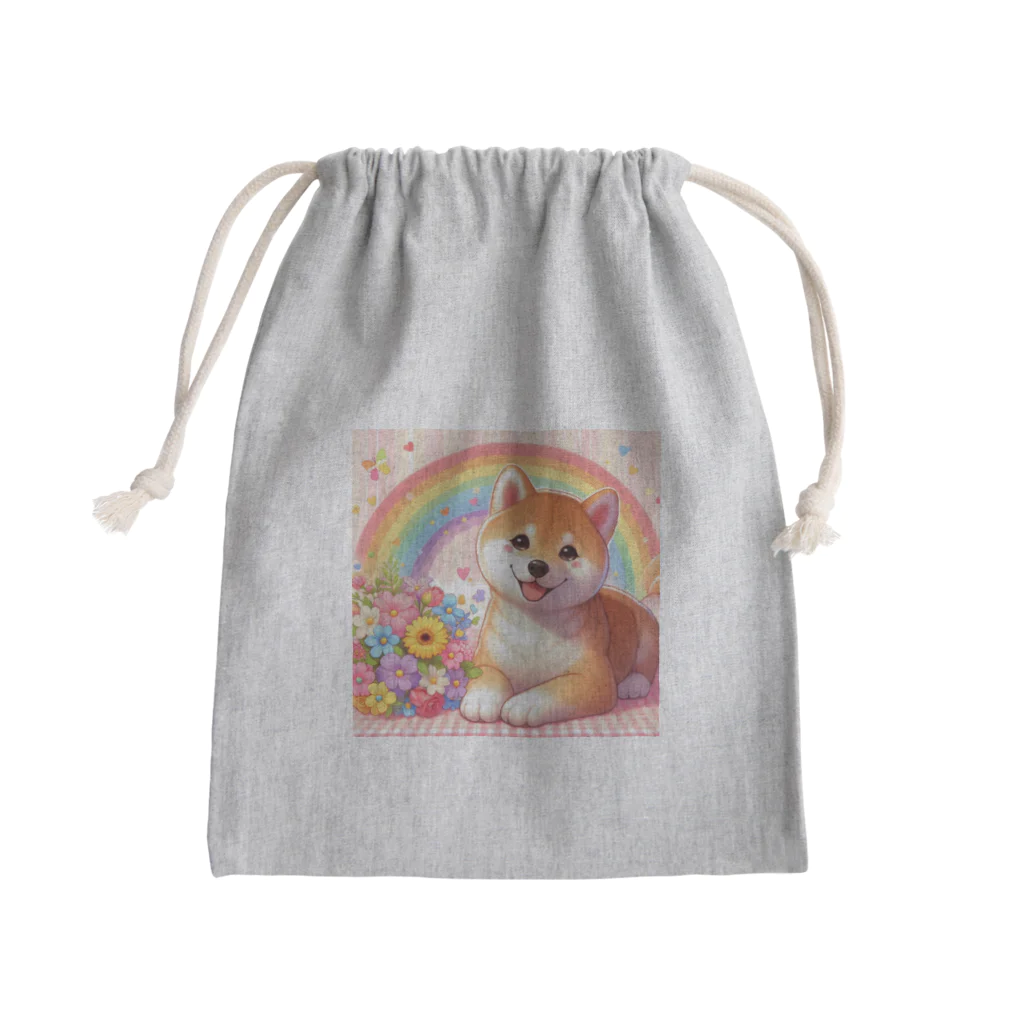 癒しのショップの夢の中の柴犬 Mini Drawstring Bag