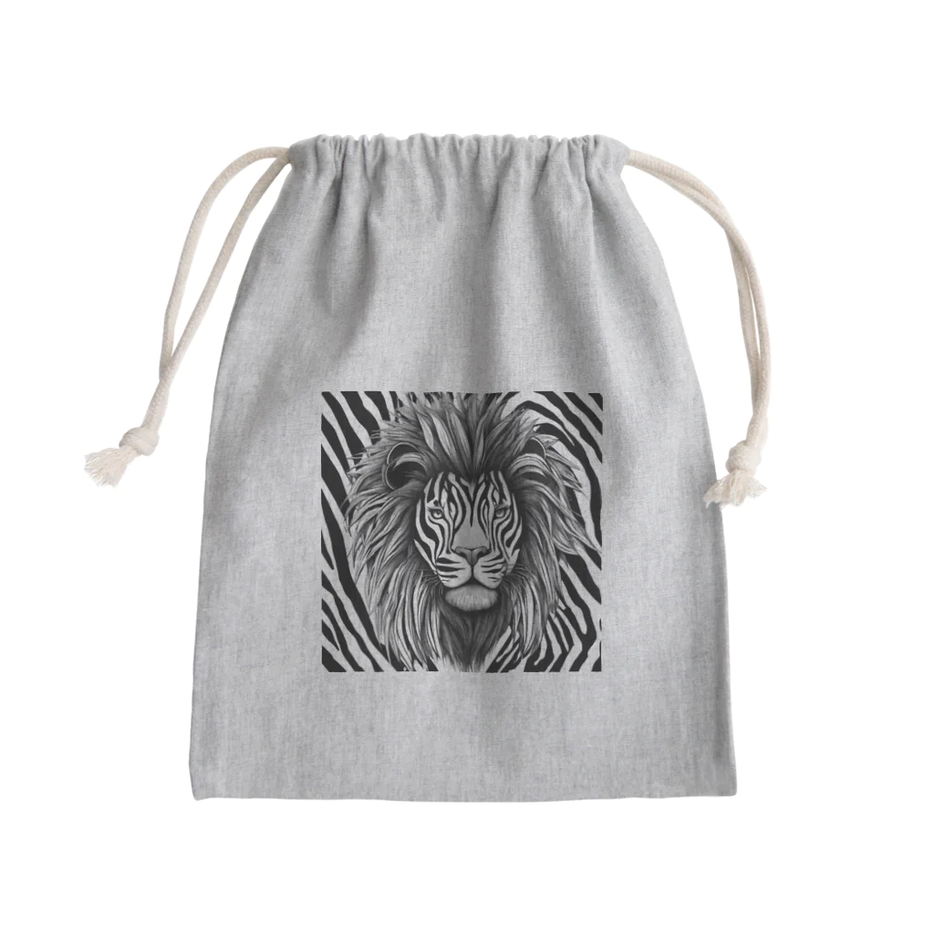 MY.LILILALAのシマウマなライオン Mini Drawstring Bag