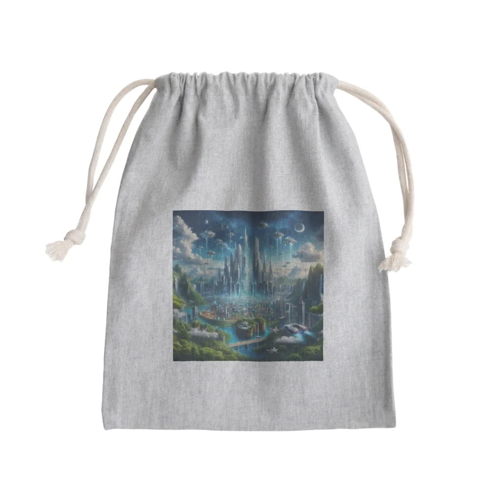 Rパンダ屋の「近未来風景グッズ」 Mini Drawstring Bag