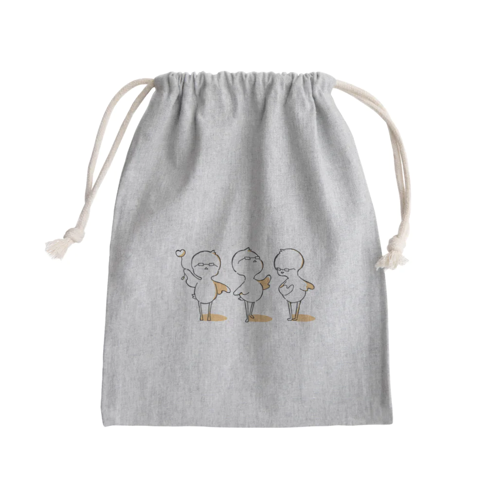 もちもちお米の木のひよこ組 Mini Drawstring Bag