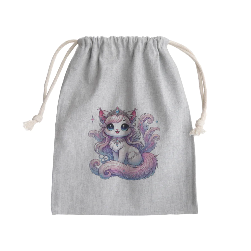 Snow-peaceのマジカルファンタジーキャット Mini Drawstring Bag