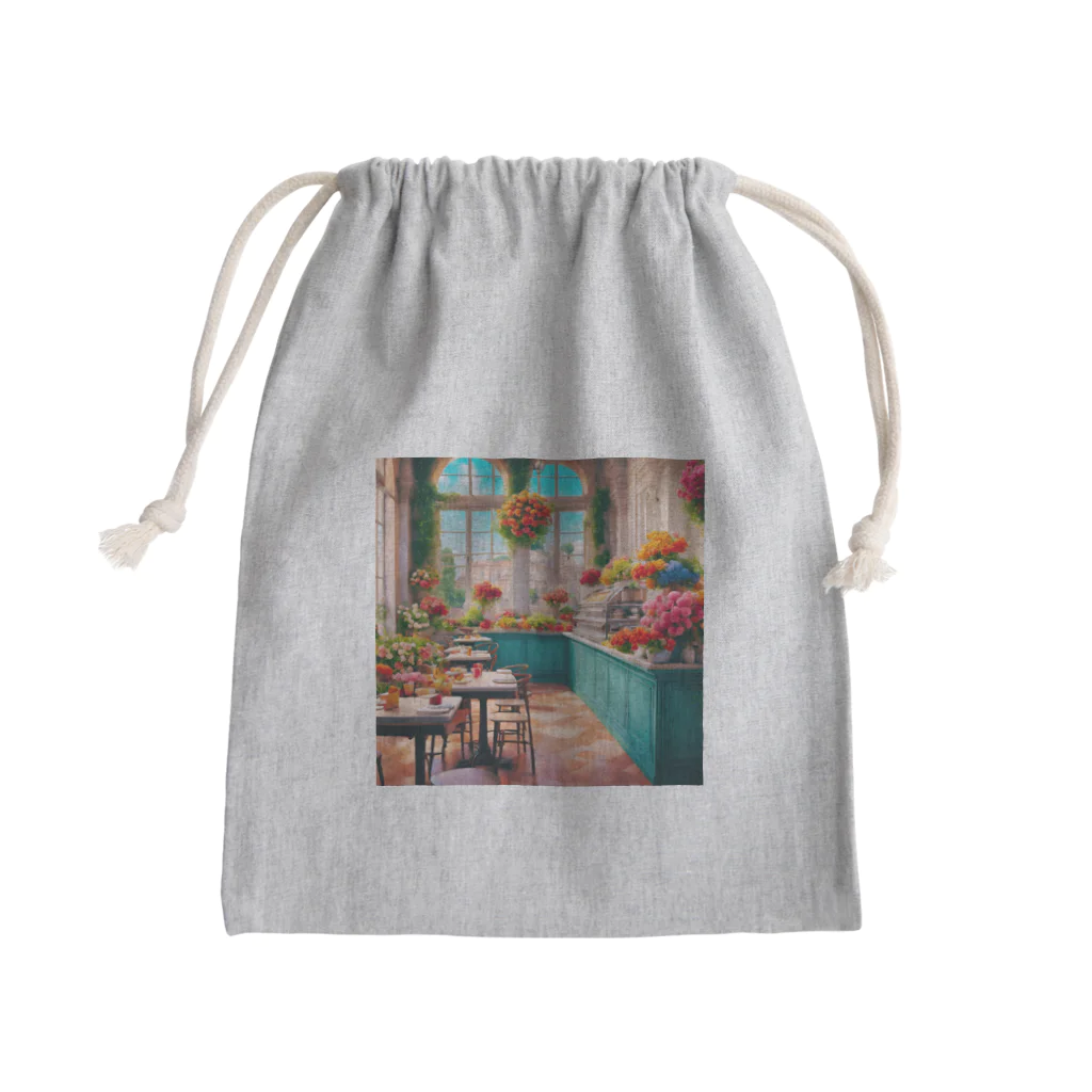 HOSHI-TANEKO🌠の🌺華やかな・カフェ☕✨ Mini Drawstring Bag