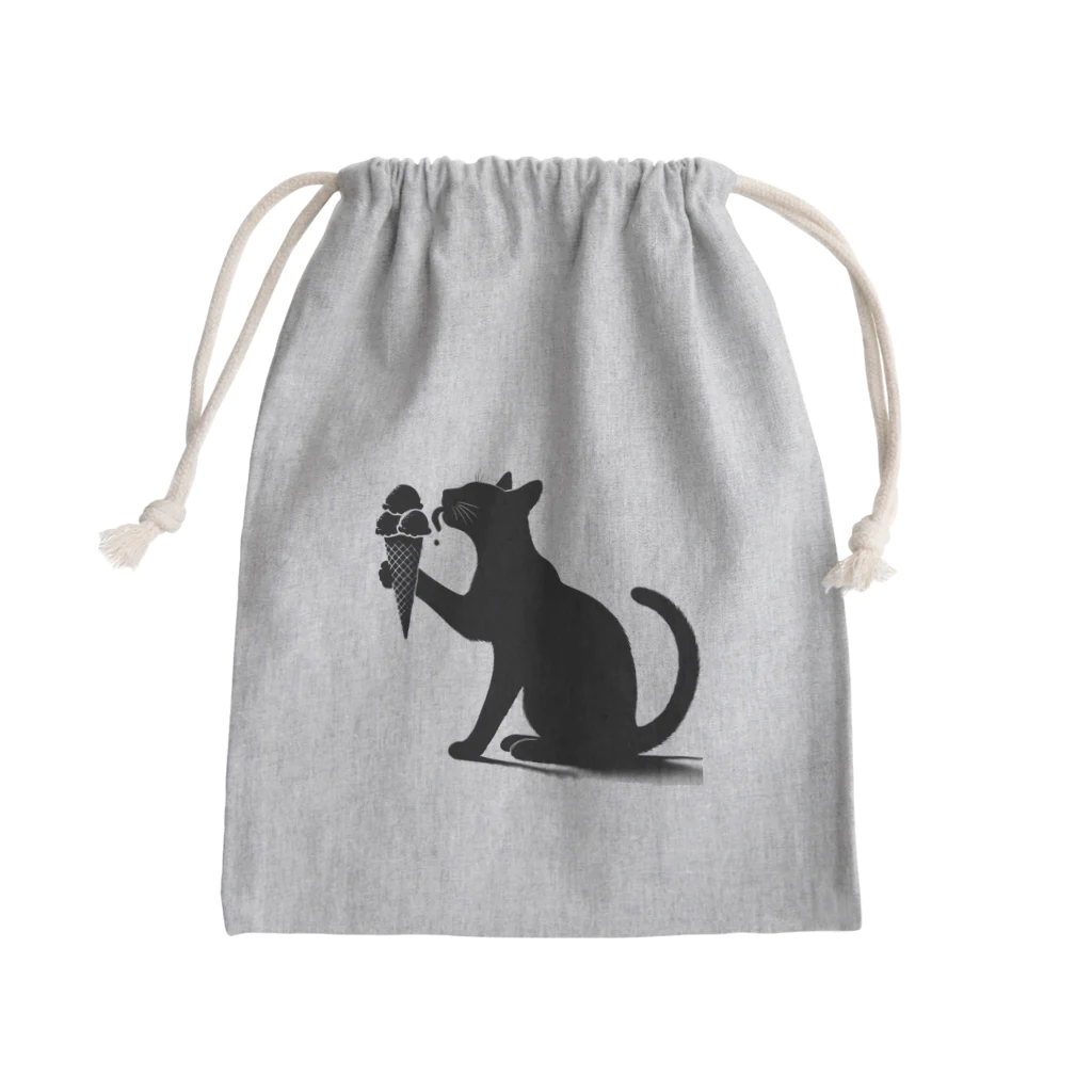 YPO_industryのアイスを舐める猫 Mini Drawstring Bag